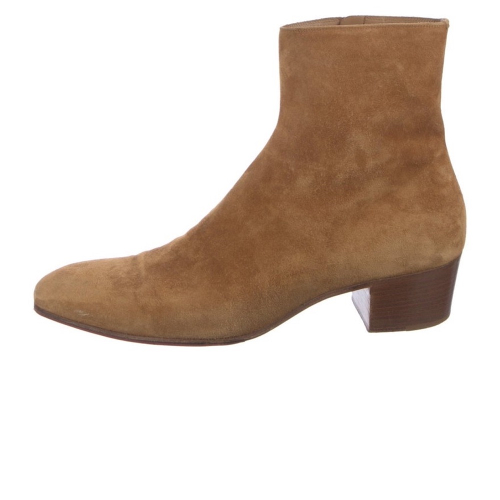 Christian Louboutin Men’s Huston Suede Tan Boots, Size 41 (8)